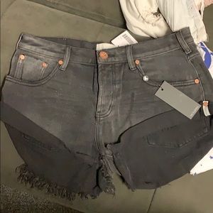 black jean shorts Brand new